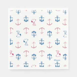 Serviette En Papier Ancre nautique Snoopy Motif