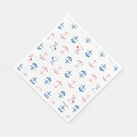 Serviette En Papier Ancre nautique Snoopy Motif (Coin)