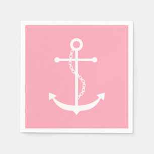 Serviette En Papier Ancre rose