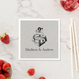 Serviette En Papier Ancre sur la Parties scintillant
