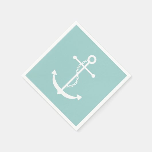 Serviette En Papier Ancre verte à la menthe (Coin)