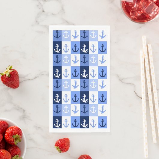 Serviette En Papier Ancres (En situation)