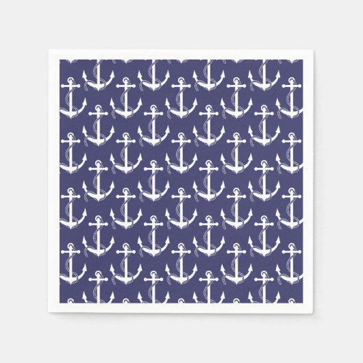 Serviette En Papier Ancres nautiques (Devant)