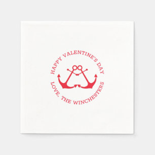 Serviette En Papier ancres nautiques Heureuses Saintes-Valentin coutum