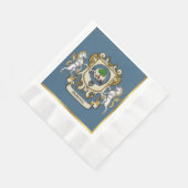 Serviette En Papier Anderson Clan Badge bleu Personnalisé (Coin)