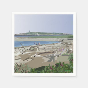 Serviette En Papier Andrea Brand #1 Beach Day Popham Beach Maine