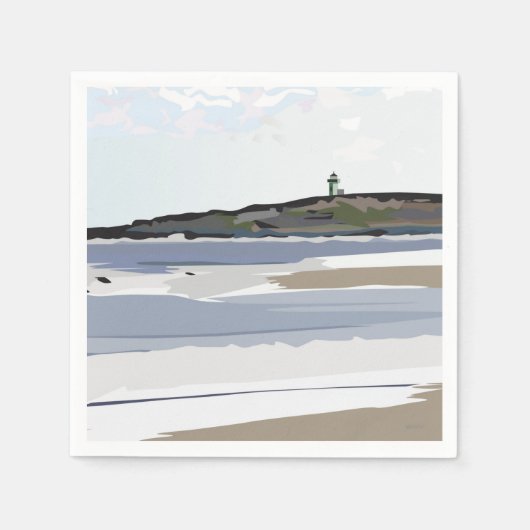 Serviette En Papier Andrea Brand #2 Popham - Stormy Popham Beach, Main (Devant)