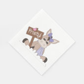 Serviette En Papier Âne d'hiver (Coin)