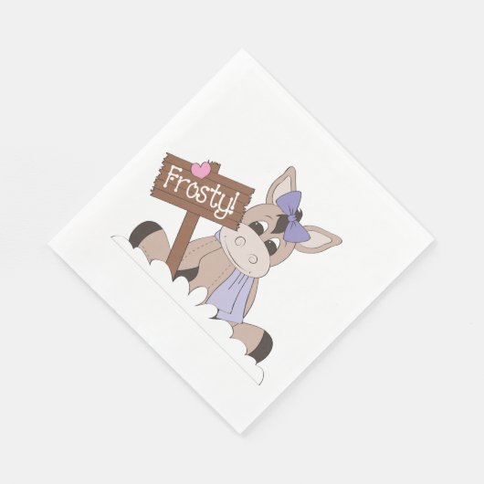 Serviette En Papier Âne d'hiver (Coin)