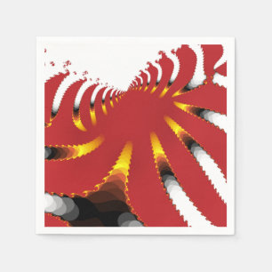 SERVIETTE EN PAPIER ANÉMONE DE MER ABSTRAITE