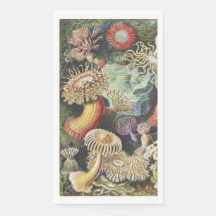 Serviette En Papier Anémones de mer de Haeckel Collage d'art de vie na