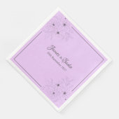 Serviette En Papier Anéone sur Lilac clair (Coin)