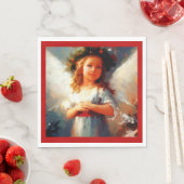 Serviette En Papier Ange de Noël 1 (En situation)
