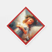 Serviette En Papier Ange de Noël 1 (Coin)