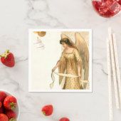 Serviette En Papier Ange de Noël et ornements (En situation)