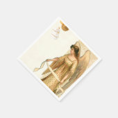 Serviette En Papier Ange de Noël et ornements (Coin)