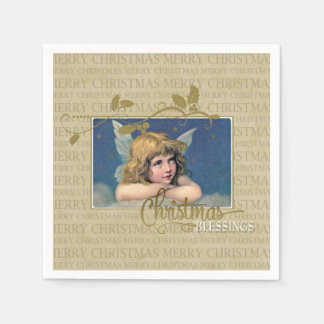 Serviette En Papier Ange des Bénédictions de Noël
