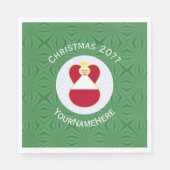 Serviette En Papier Ange drapeau autrichien Noël Personnalisé (Devant)