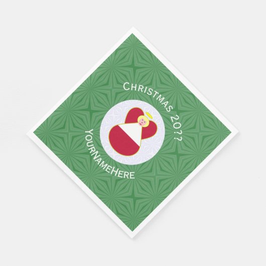 Serviette En Papier Ange drapeau autrichien Noël Personnalisé (Coin)