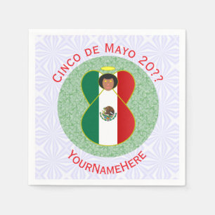 Serviette En Papier Ange personnalisé du Cinco de Mayo mexicain 