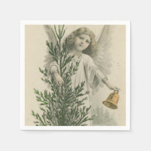 Serviette En Papier Ange vintage de Noël