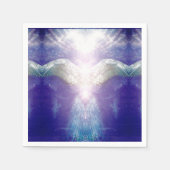 Serviette En Papier ange violet argenté (Devant)