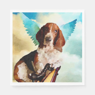 Serviette En Papier Angel Basset hound Napkin