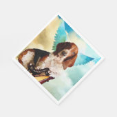 Serviette En Papier Angel Basset hound Napkin (Coin)