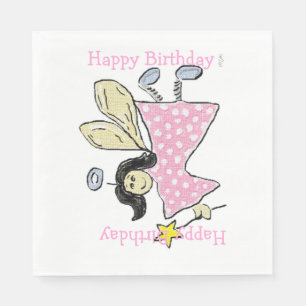 Serviette En Papier Angel/Fée (rose)