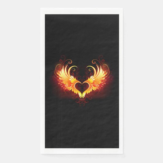 Serviette En Papier Angel Fire Heart with Wings (Devant)