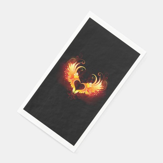 Serviette En Papier Angel Fire Heart with Wings (Coin)