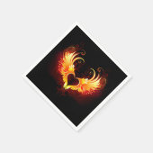 Serviette En Papier Angel Fire Heart with Wings (Coin)
