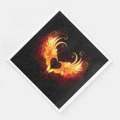 Serviette En Papier Angel Fire Heart with Wings (Coin)