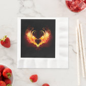 Serviette En Papier Angel Fire Heart with Wings (En situation)