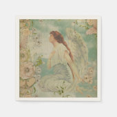 Serviette En Papier Angel Fleurs blanches Ciel bleu (Devant)