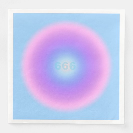 Serviette En Papier Angel Numéro 666 Reflect - Angel Numbers Gradient (Devant)