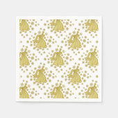 Serviette En Papier Angel or blanc (Devant)