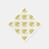 Serviette En Papier Angel or blanc (Coin)