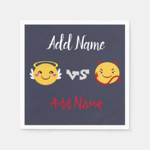 Serviette En Papier Angel vs Devil Emoji PEressonalize