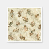 Serviette En Papier Angels vintages Glittering Gold ID136 (Devant)