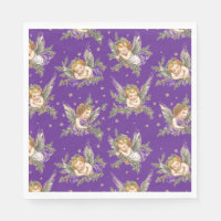 Anges modernes motif violet