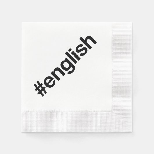 SERVIETTE EN PAPIER ANGLAIS (Devant)