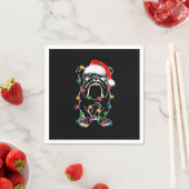 Serviette En Papier Anglais Buldog Dog Lights Christmas Matching Fami (En situation)