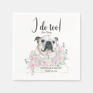 Serviette En Papier Anglais Bulldog Mariage Cocktail Napkins
