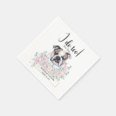 Serviette En Papier Anglais Bulldog Mariage Cocktail Napkins (Coin)