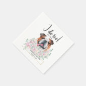 Serviette En Papier Anglais Bulldog Mariage Cocktail Napkins (Coin)