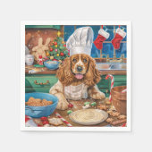 Serviette En Papier Anglais Cocker Spaniel Vacances Baking : Noël (Devant)
