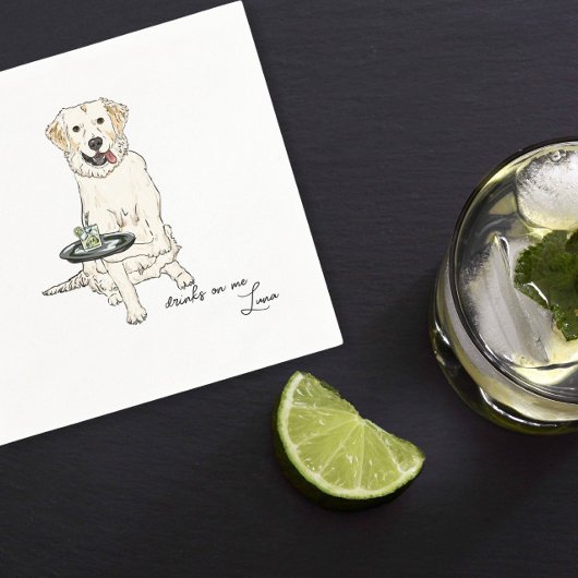 Serviette En Papier Anglais Crème Mariage d'or