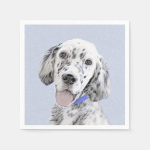 Serviette En Papier Anglais Setter Blue Belton Peinture Chien Art