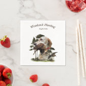 Serviette En Papier Anglais Setter, chasse à la bécasse (En situation)